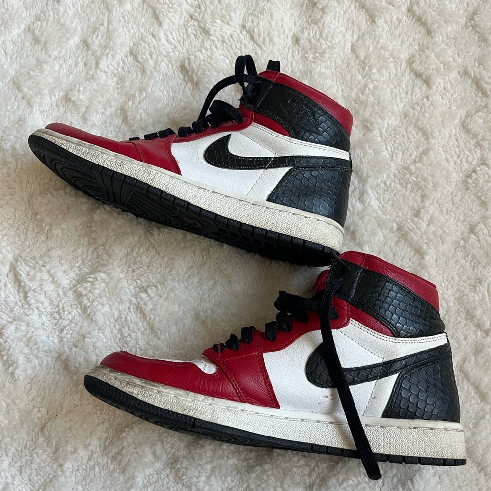 Black and Red High-Top Jordans